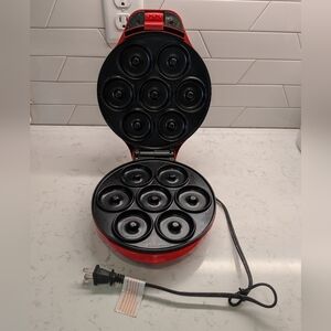 Bella Cucina 13466 Red Mini Donut Maker Machine